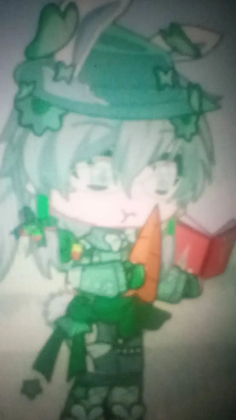 ai character: 🐰💚💛🤍🩷April 🩷🤍💛💚🐰 background