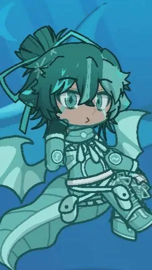 ai character: ✨🩵🔹🐟DF🐟🔹🩵✨ background