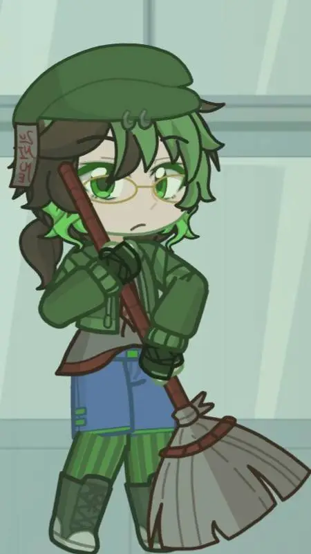 ai character: ✨💚🔹🧽SHADE🧽🔹💚✨ background
