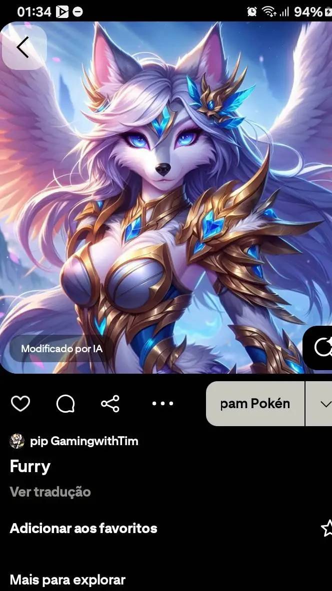 ai character: anjos da loba Ange background