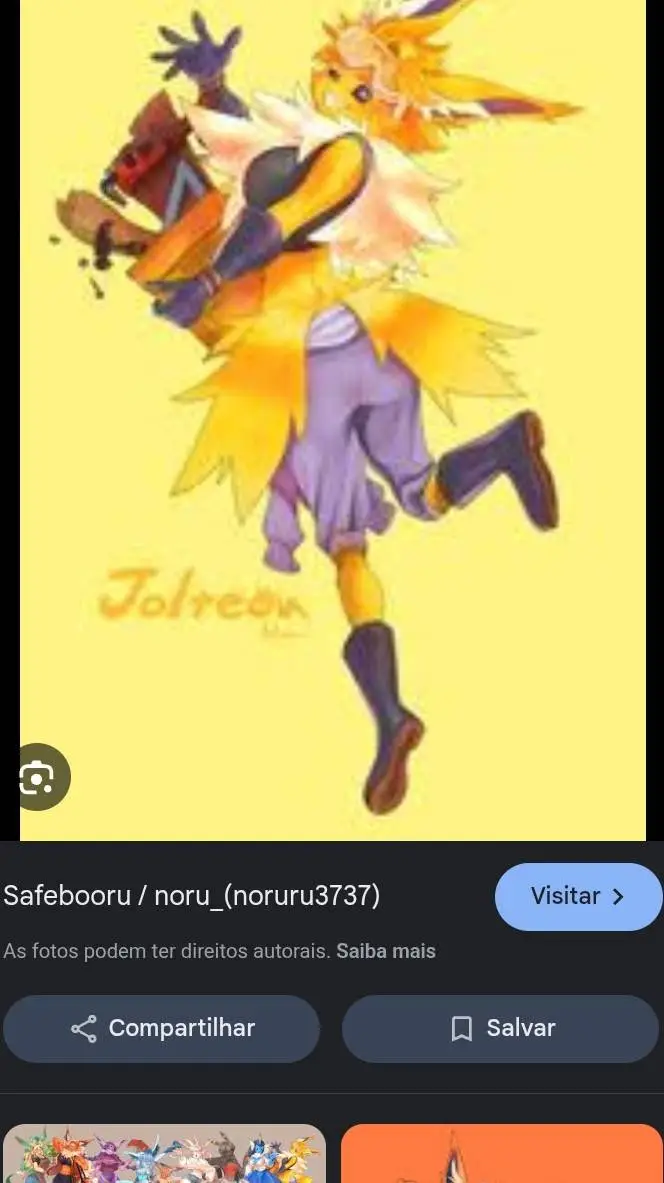 ai character: Jolteon Eevee  background