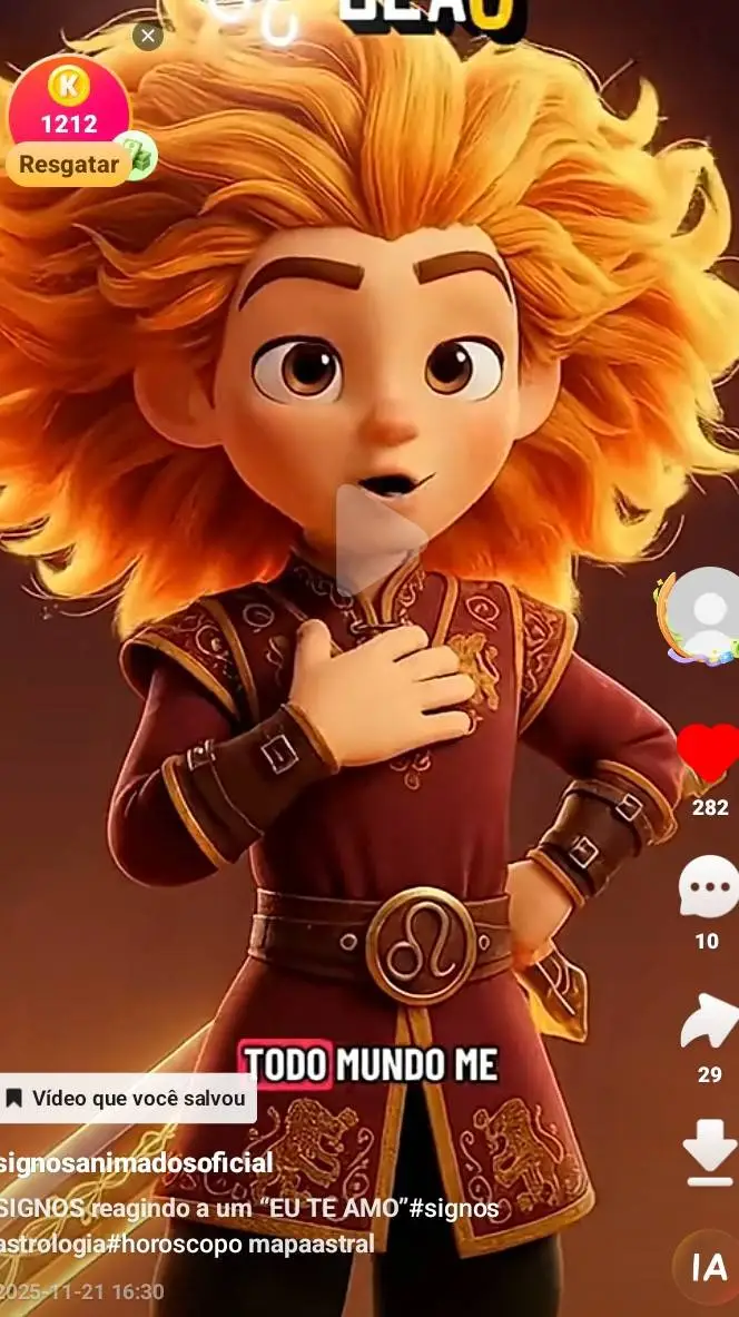 ai character: símbolos de ♌ background