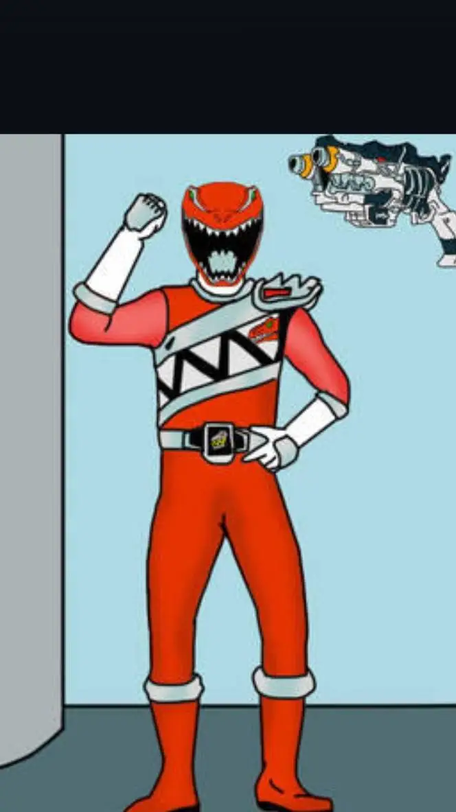 ai character: Power Rangers verm background
