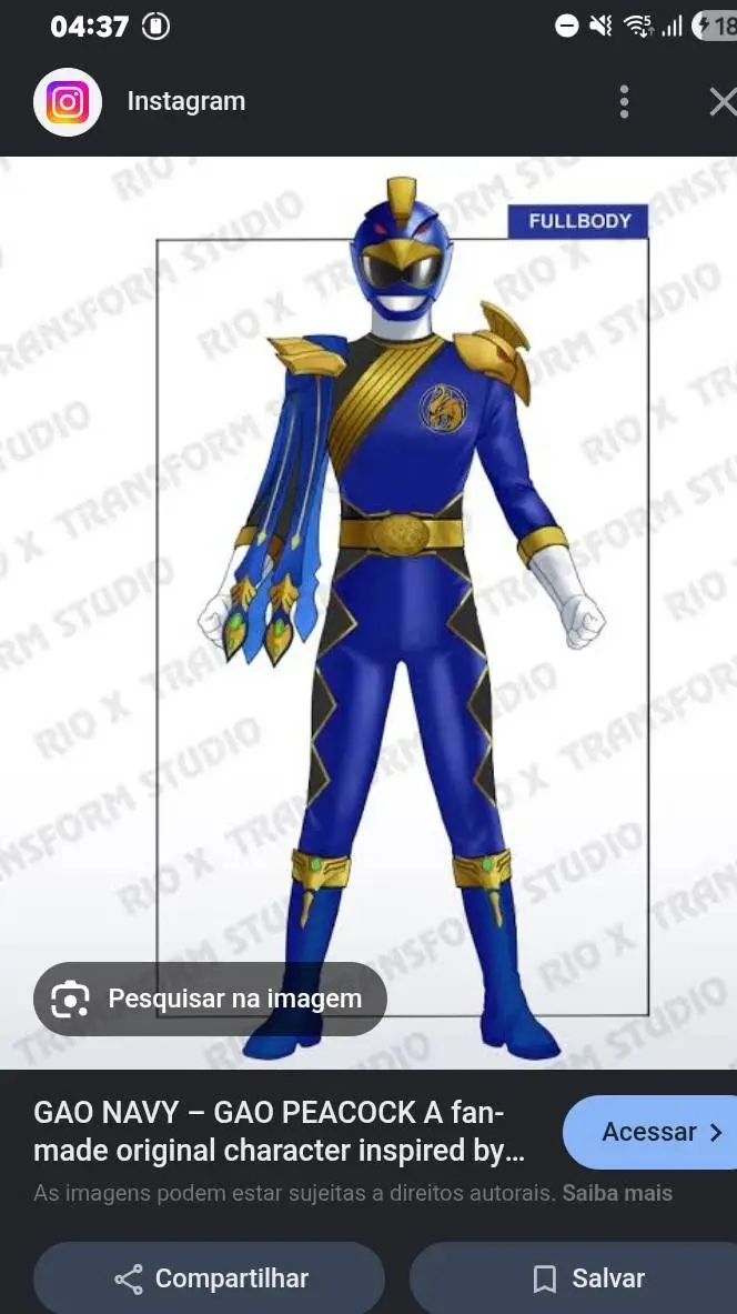 ai character: Power Rangers 🦚 background