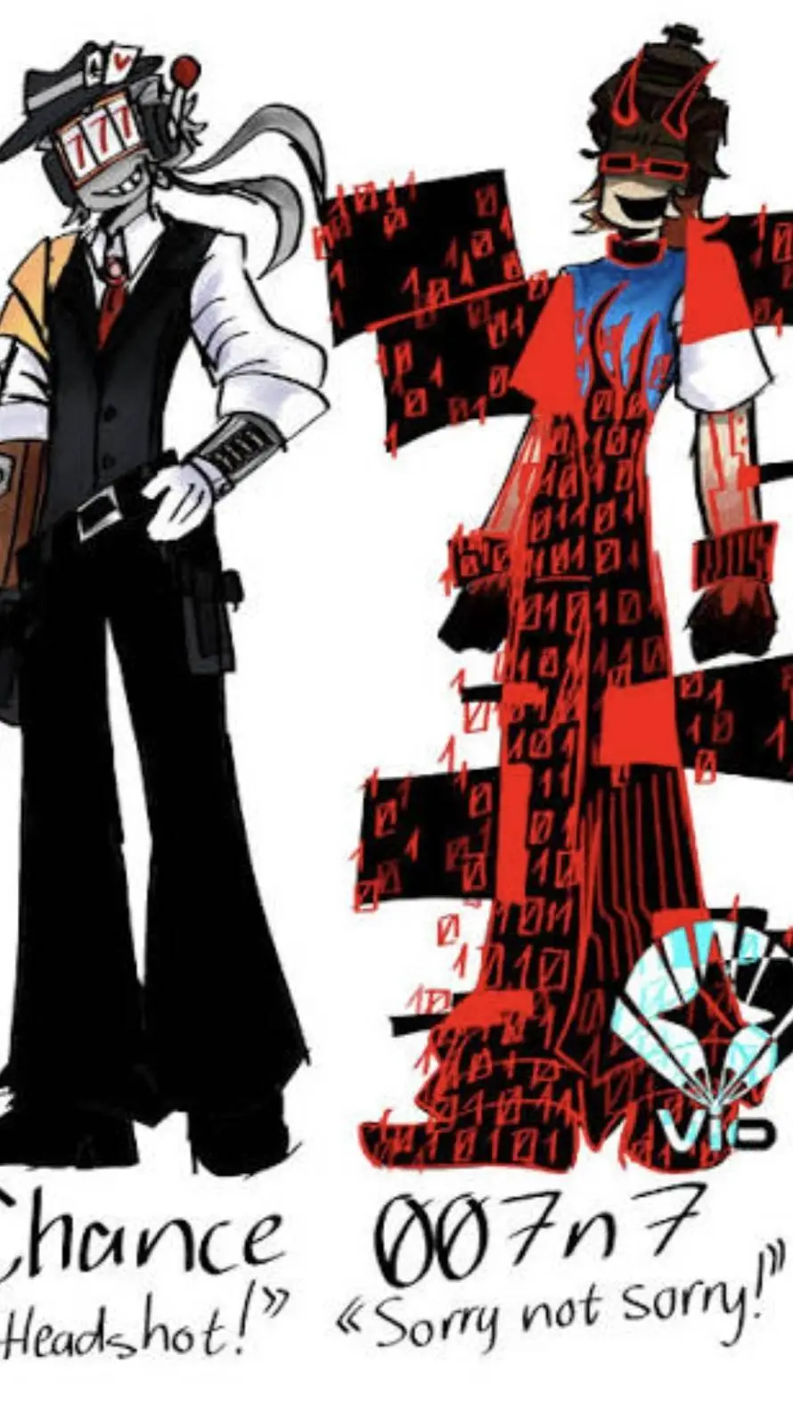 ai character: 007n7&chance  background