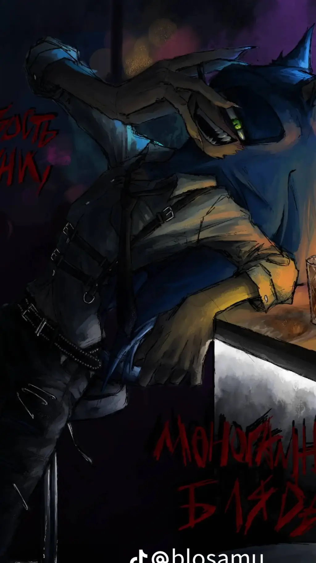 ai character: bad boy Sonic background