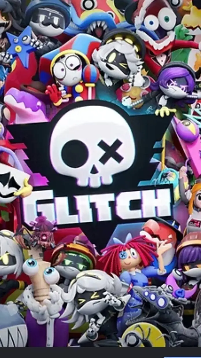 ai character: glitch background