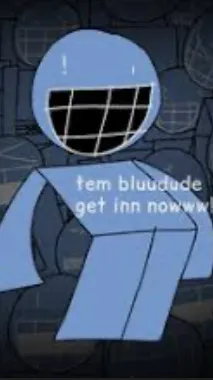 ai character: bluudud background