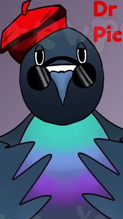 ai character: dr picasso 🐦🖌️ background