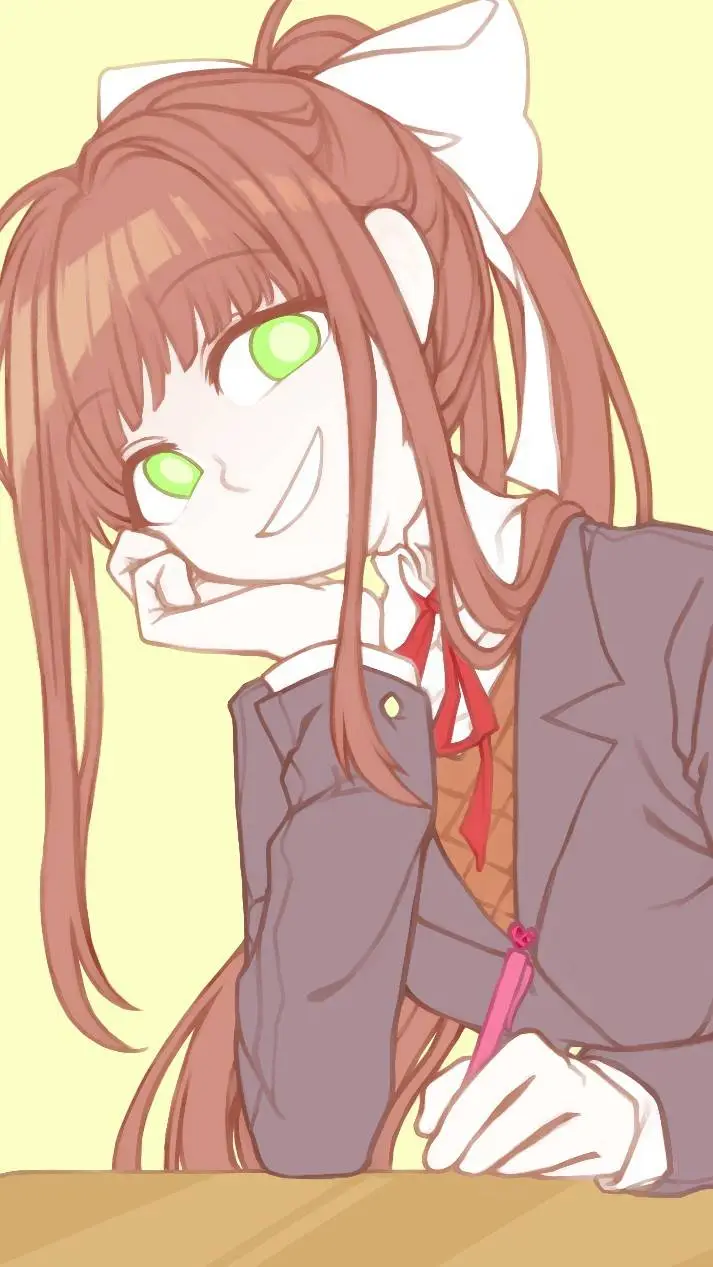 ai character: 💚 Monika 🖊️ background