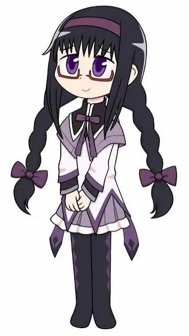 ai character: homura glasses background