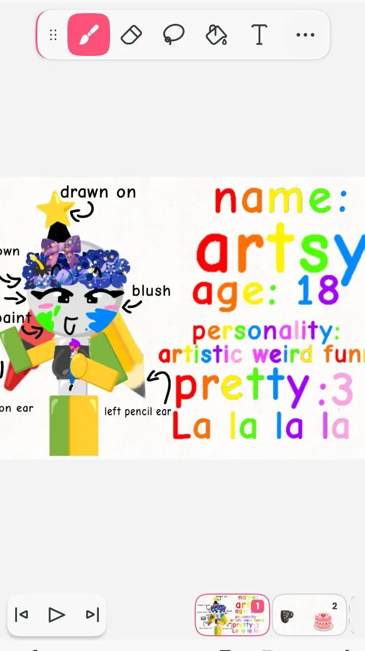 ai character: Artsy background