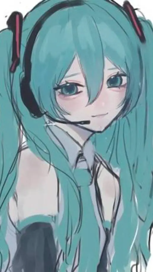ai character: 💙Miku🖤 background