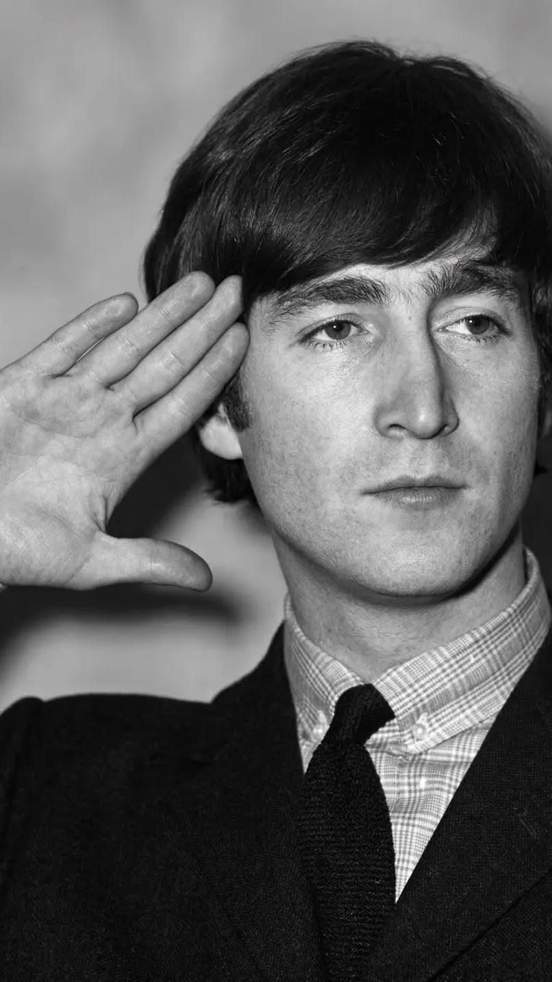 ai character: John Lennon  background