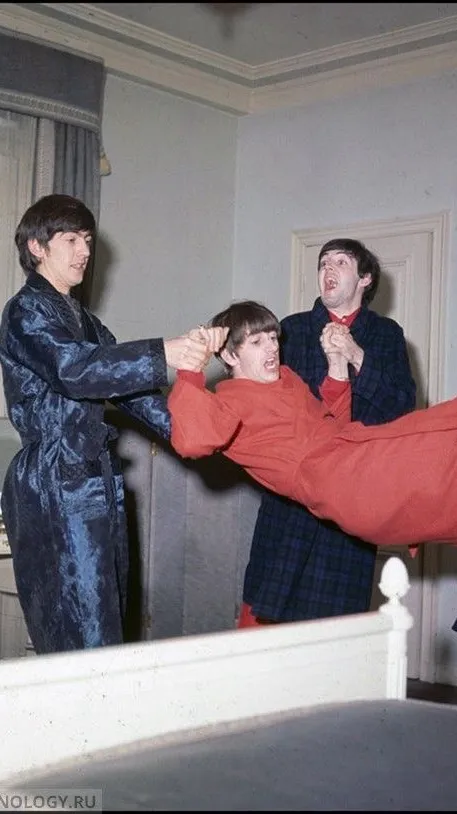 ai character: THE BEATLES  background
