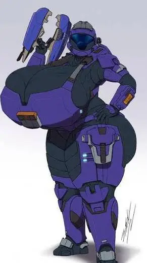 ai character: halo morado  background