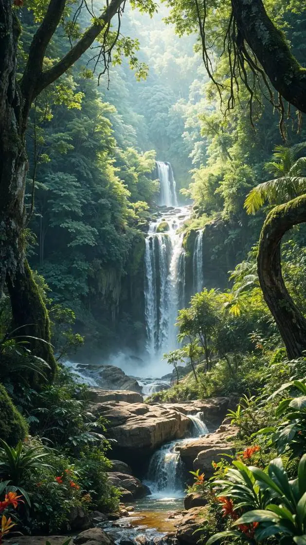 ai character: Rainforest  background