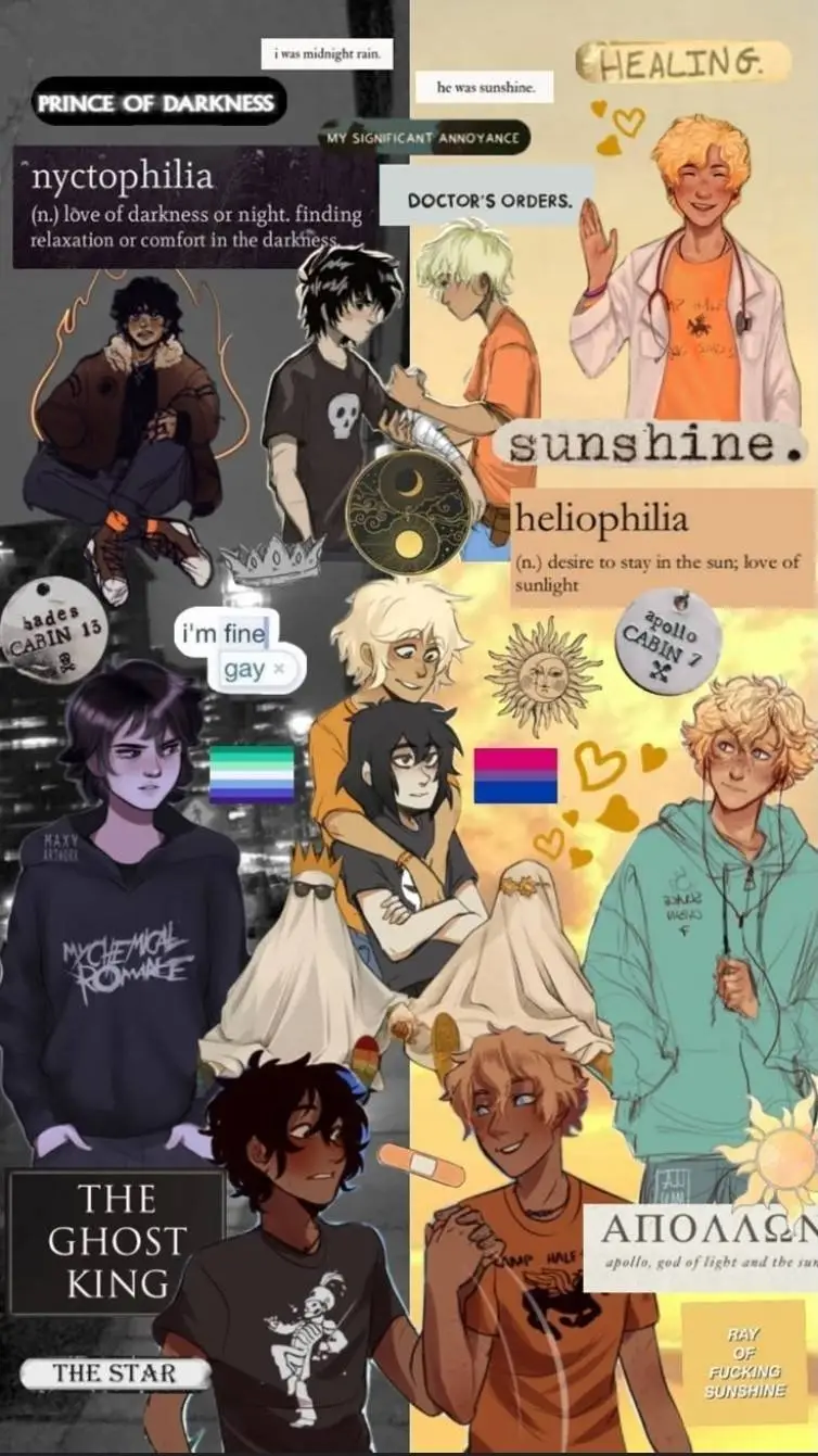 ai character: solangelo poly  background