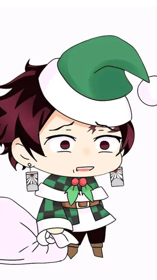 ai character: tanjiro navidad background