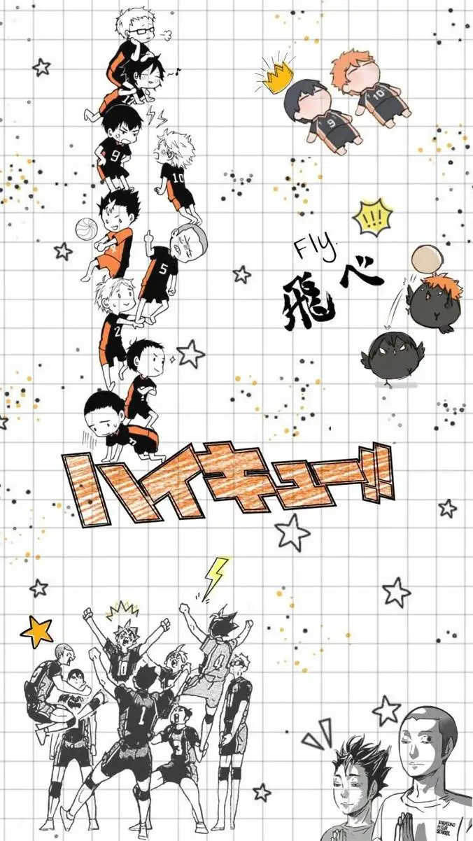 ai character: KARASUNO 🧡🖤 background