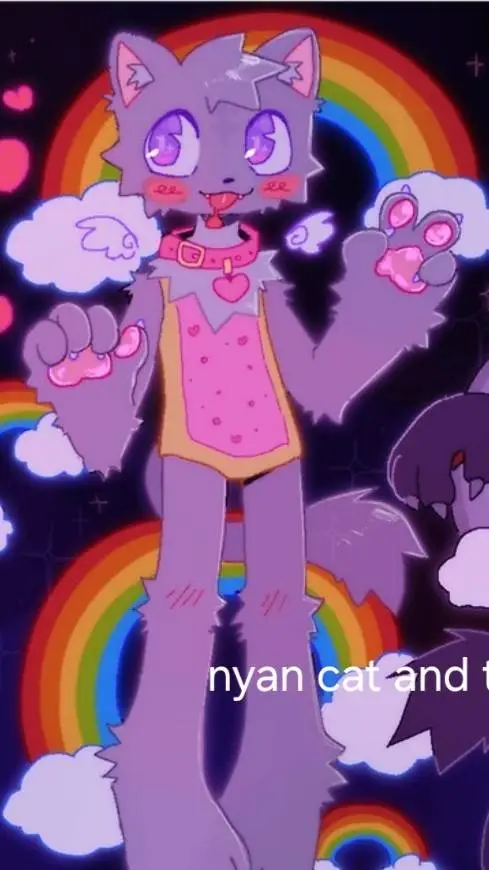 ai character: nyan cat  background