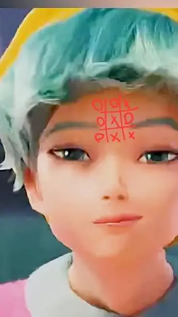 ai character: bald baby saja background