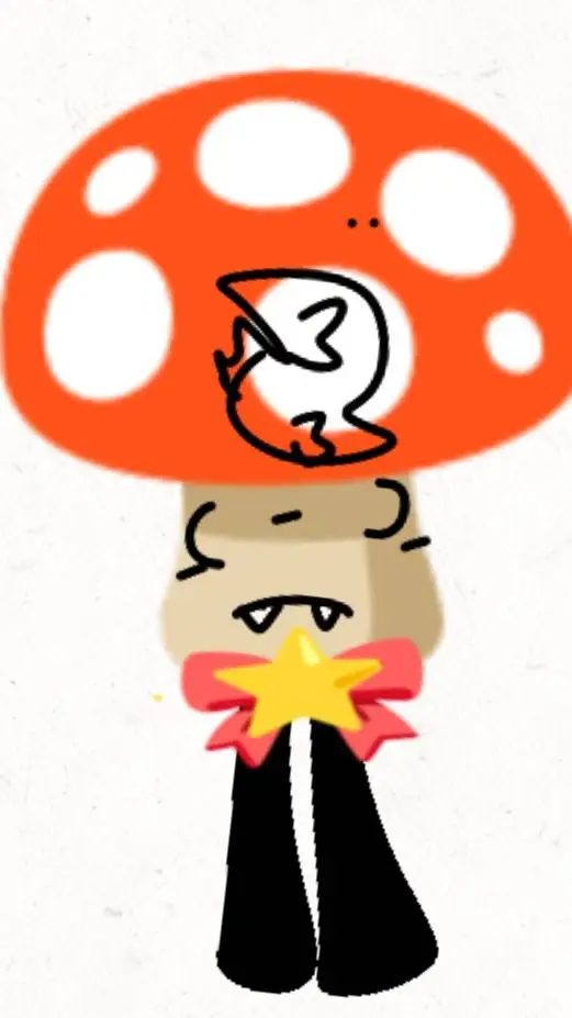 ai character: mushroom  background