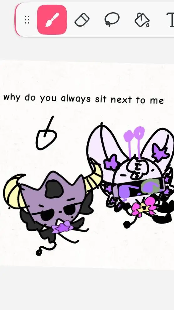 ai character: nene y Xyz  background