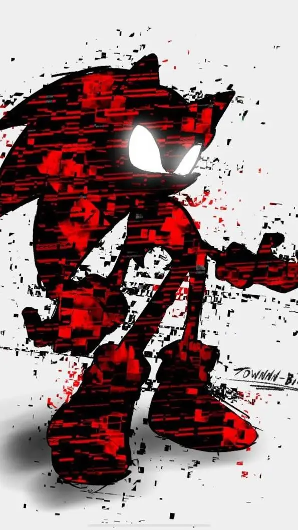 ai character: Sonic glicht  background