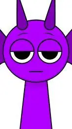 ai character: DURPLE background
