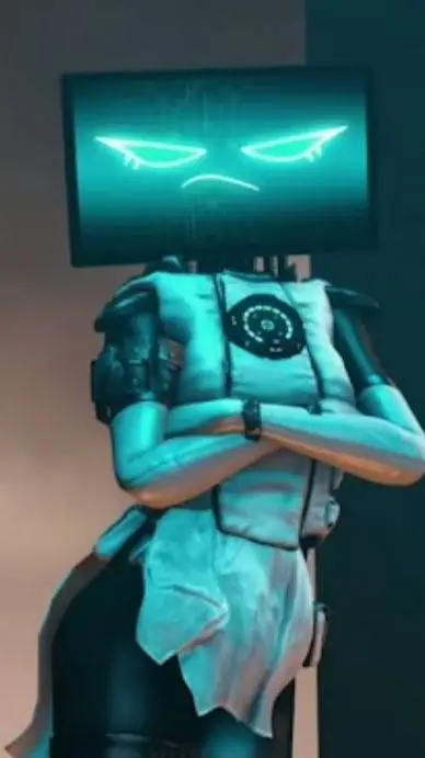 ai character: Computer woman  background
