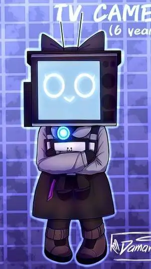 ai character: Tv camara woman  background