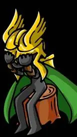 ai character: kytchu sad  background