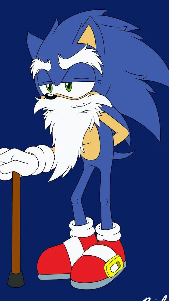 ai character: grandpa sonic  background