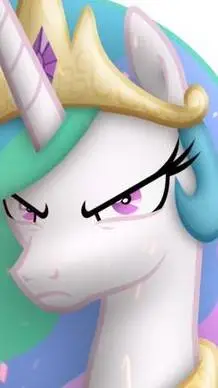 ai character: Angry Celestia  background