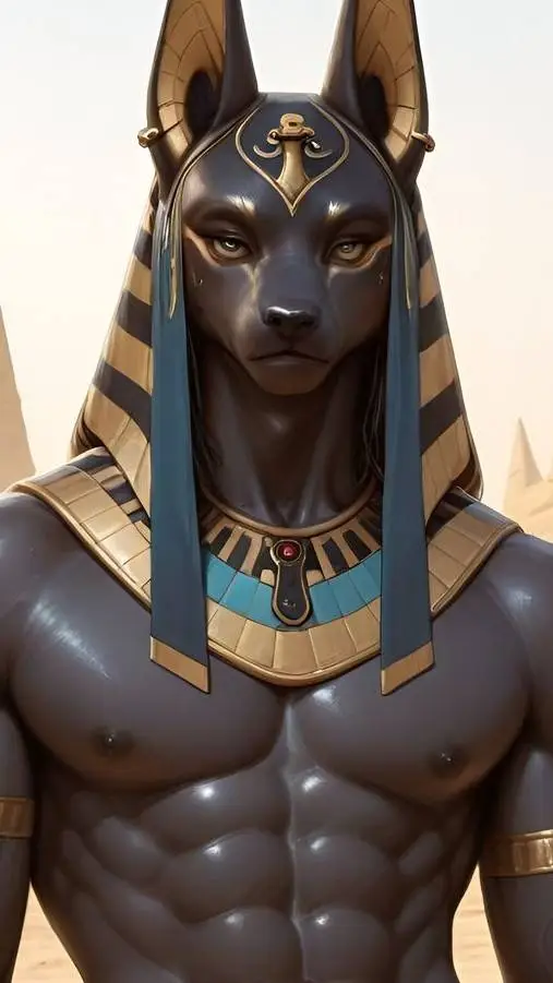 ai character: anubis background