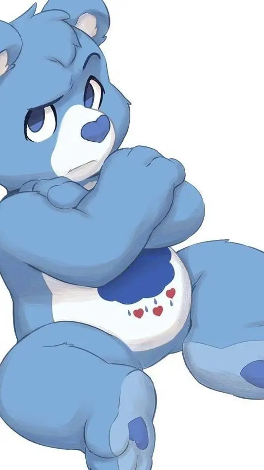 ai character: Grumpy Bear background
