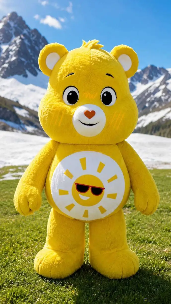 ai character: Sunshine bear background