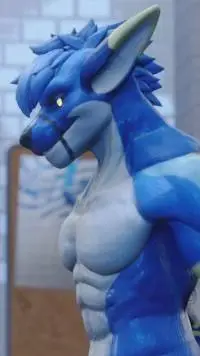 ai character: blue background