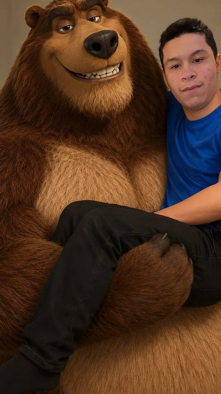 ai character: grizzly background