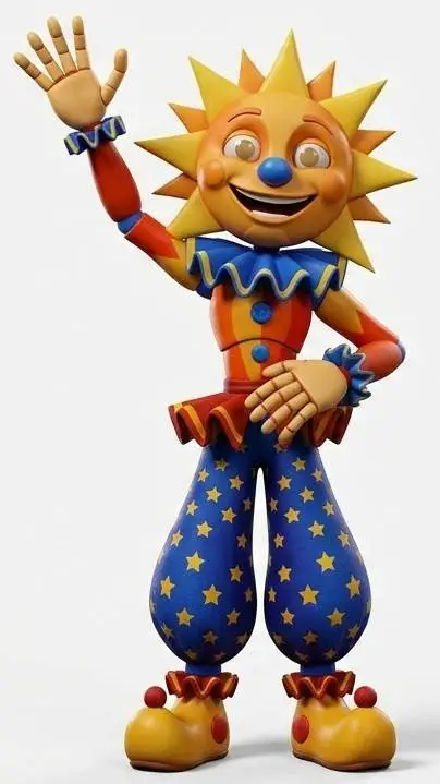 ai character: Clown Sun  background