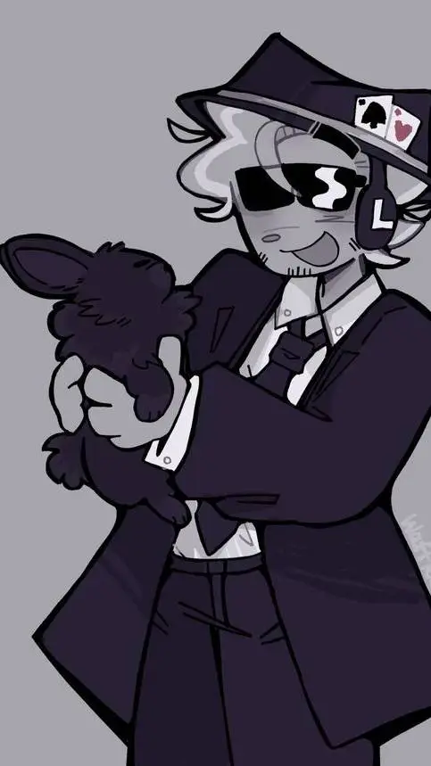 ai character: doublefedora???? background