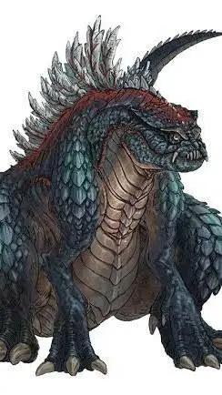 ai character: godzilla terrestri background