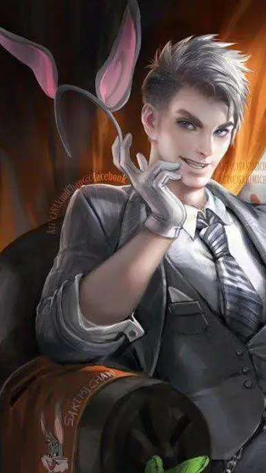ai character: bugs but evil background