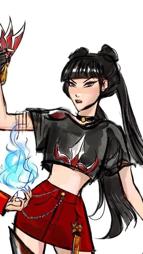 ai character: mira but evil background