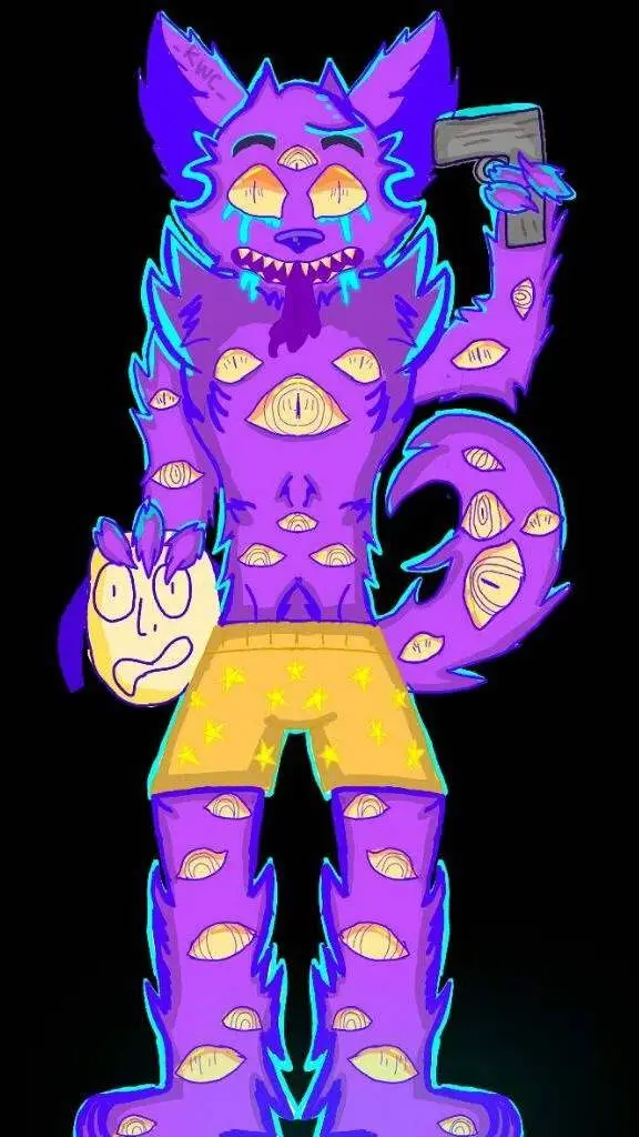 ai character: kedarmona but evil background