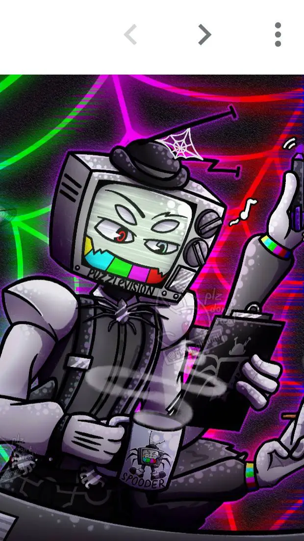 ai character: Mr PUZZLES  background