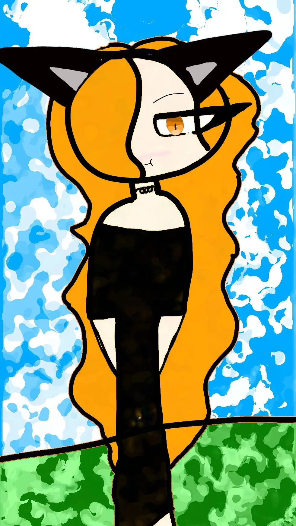 ai character: fox girl  background