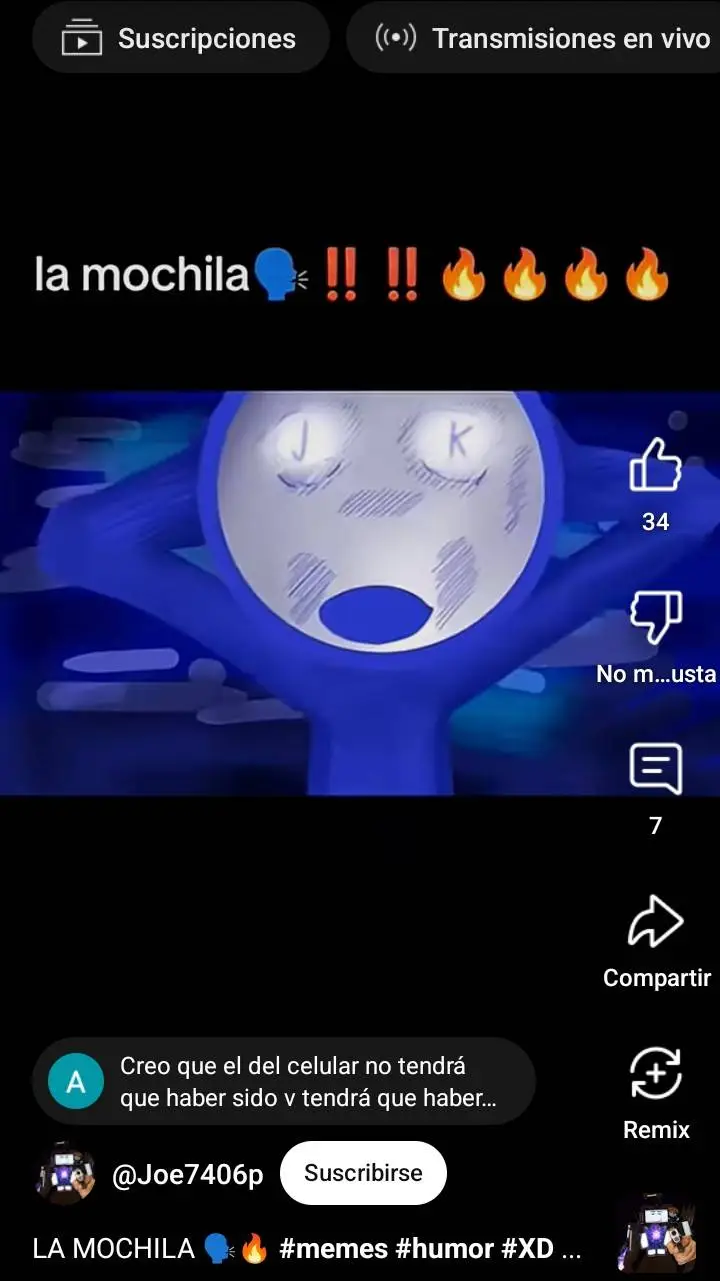 ai character: la mochila  background