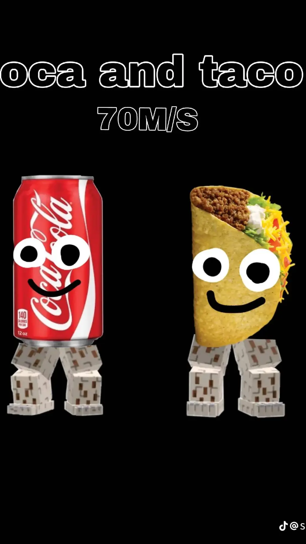 ai character: coca and taco background